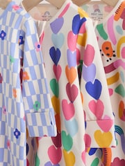 Bright Rainbow Two Way Zip Sleepsuits 3 Pack (0mths-2yrs) - Image 8 of 14