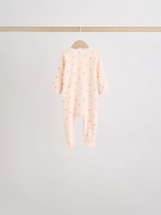 Brown Ditsy Floral 5 Pack Two Way Zip Baby Sleepsuit (0-2yrs) - Image 12 of 19