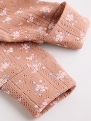Brown Ditsy Floral 5 Pack Two Way Zip Baby Sleepsuit (0-2yrs) - Image 18 of 19
