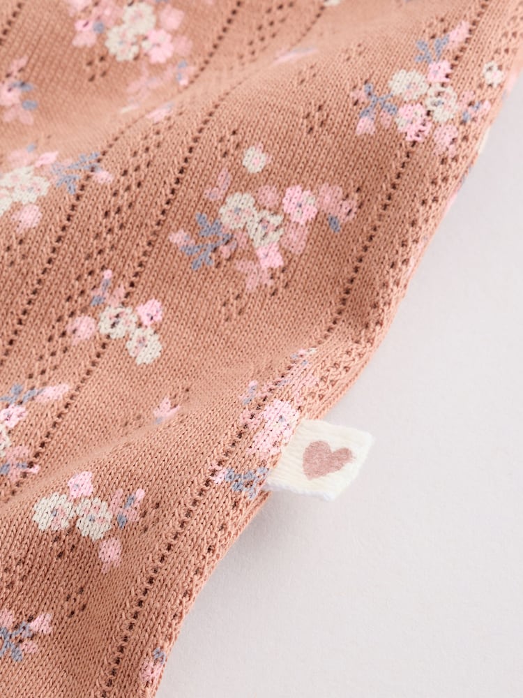 Brown Ditsy Floral 5 Pack Two Way Zip Baby Sleepsuit (0-2yrs) - Image 19 of 19