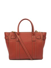 Mulberry  Burnt Orange Zipped Bayswater - Small Tote Bag - Image 2 of 7