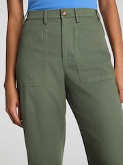 SPANX supersmooth™ Stretch Twill Utility Barrel Leg Trousers with Patch Pockets - Imaginea 4 din 5