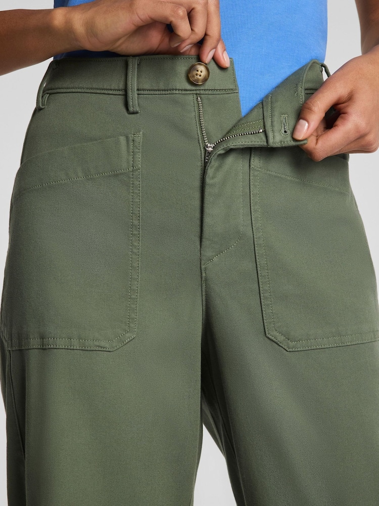 SPANX supersmooth™ Stretch Twill Utility Barrel Leg Trousers with Patch Pockets - Imaginea 5 din 5