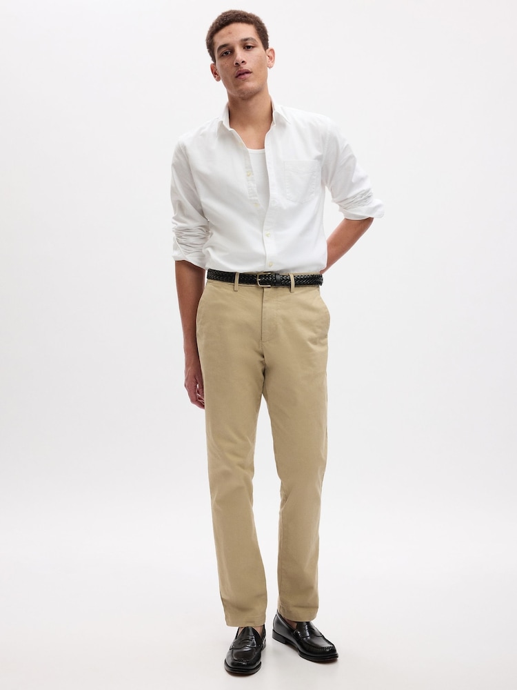 Gap Beige Modern Straight Chinos - Image 1 of 6 Gap Beige Modern Straight Chinos - Image 1 of 6