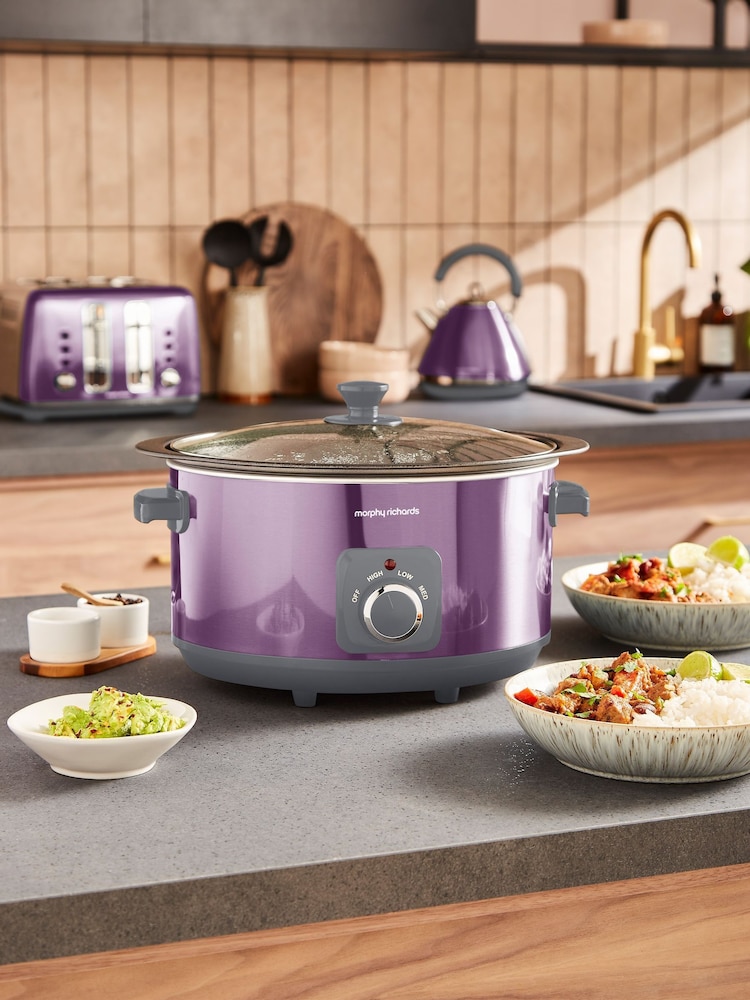 Morphy Richards Purple Accents Sear & Stew 6.5L Slow Cooker - Image 1 of 6