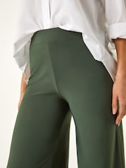 Roman Green Wide Leg Stretch Trousers - Image 6 of 6