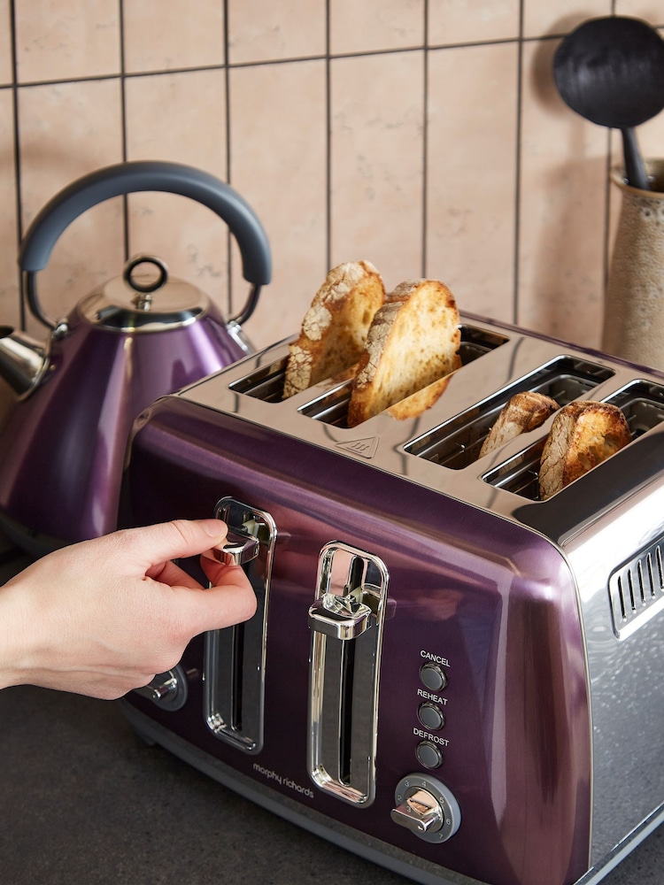 Morphy Richards Purple Accents 4 Slice Toaster - Image 1 of 6