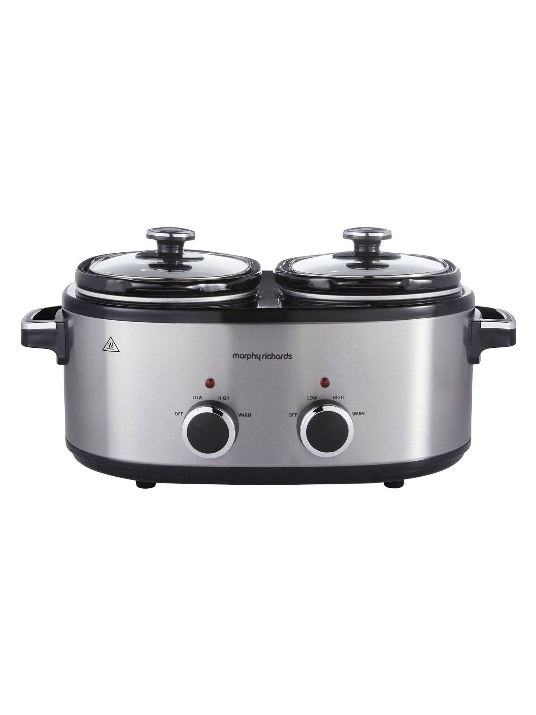 Morphy Richards Unisex Silver 3.8L Duoserve Double Pot Slow Cooker In | Size: Small - Image 6