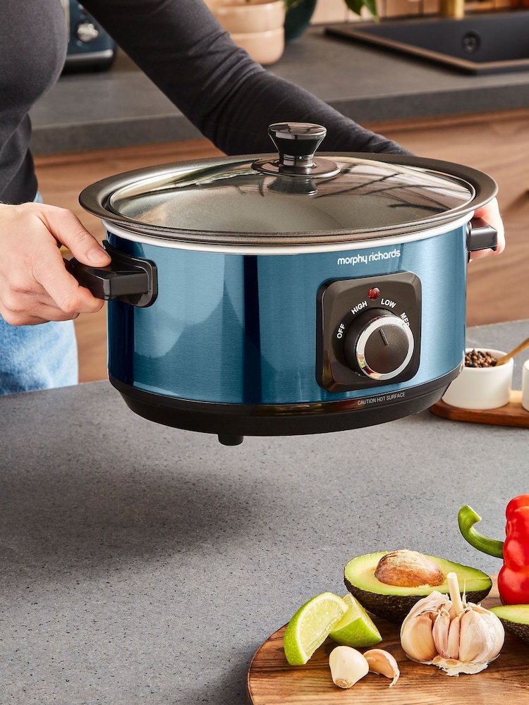 Morphy Richards Blue Accents Sear & Stew 3.5L Slow Cooker - Image 2 of 6