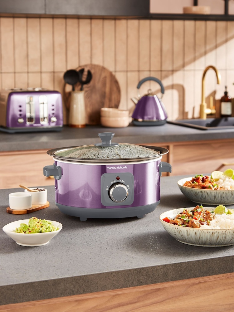 Morphy Richards Purple Accents Sear & Stew 3.5L Slow Cooker - Image 1 of 6