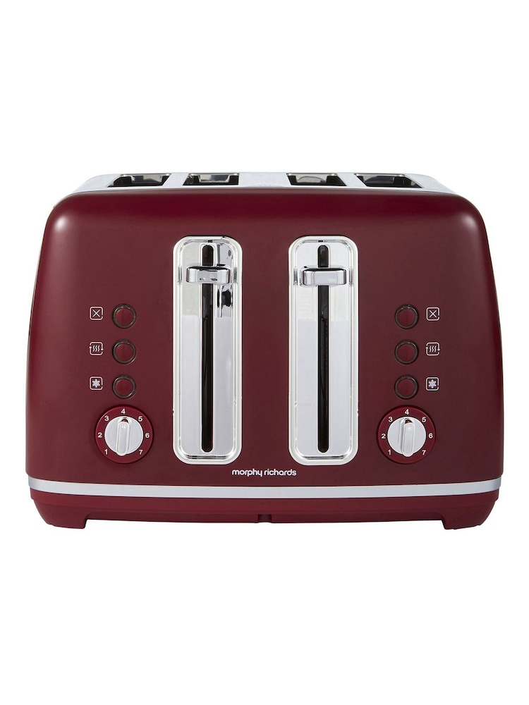 Morphy Richards Rhubarb Accents 4 Slice Toaster - Image 1 of 4