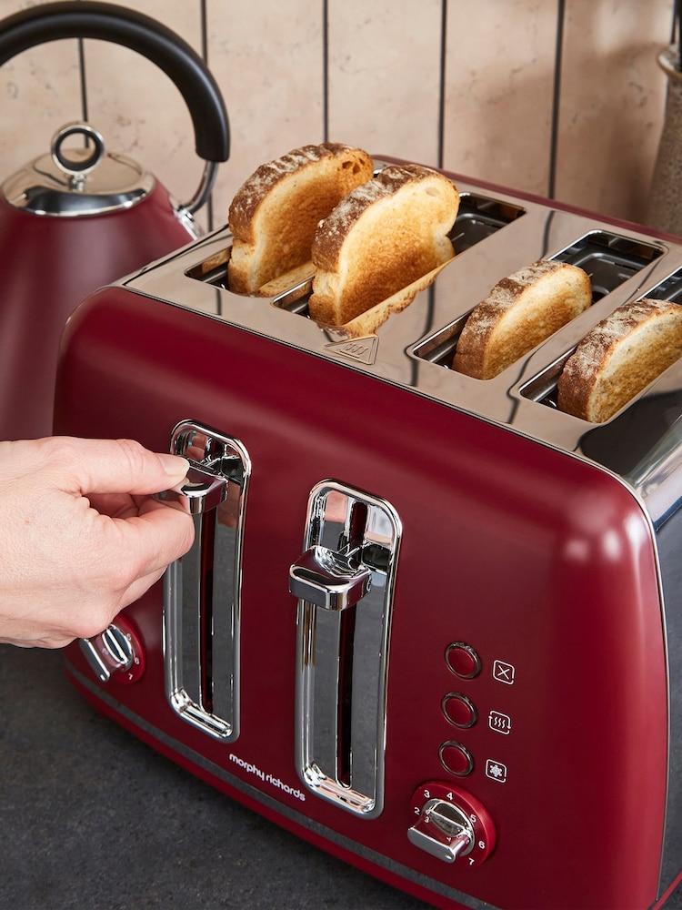 Morphy Richards Rhubarb Accents 4 Slice Toaster - Image 4 of 4