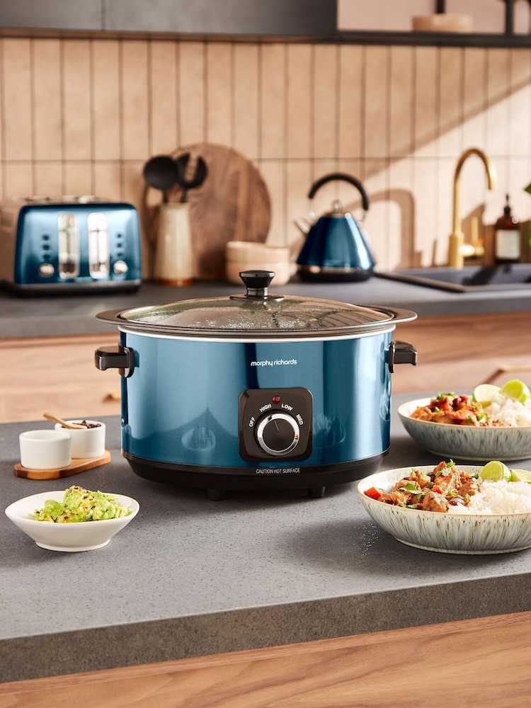 Morphy Richards Blue Accents Sear & Stew 6.5L Slow Cooker - Image 1 of 6
