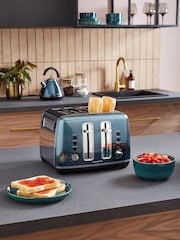 Morphy Richards Blue Accents 4 Slice Toaster - Image 1 of 6