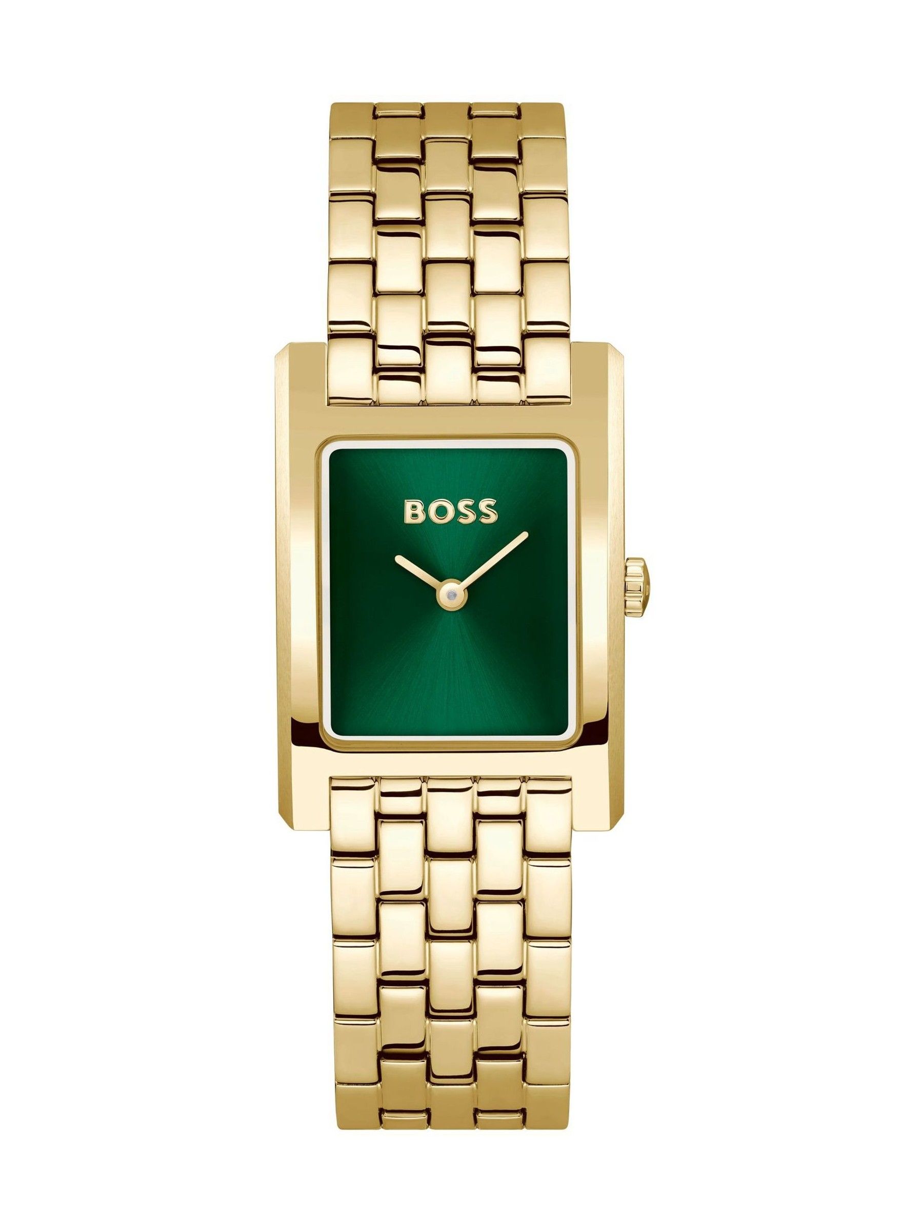 Women's Boss Lucy Green Dial & Light Gold Tone Ip Tank Watch - Image 4