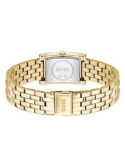 BOSS Gold Tone Lucy Light IP Tank Watch with Green Dial - Image 6 of 8