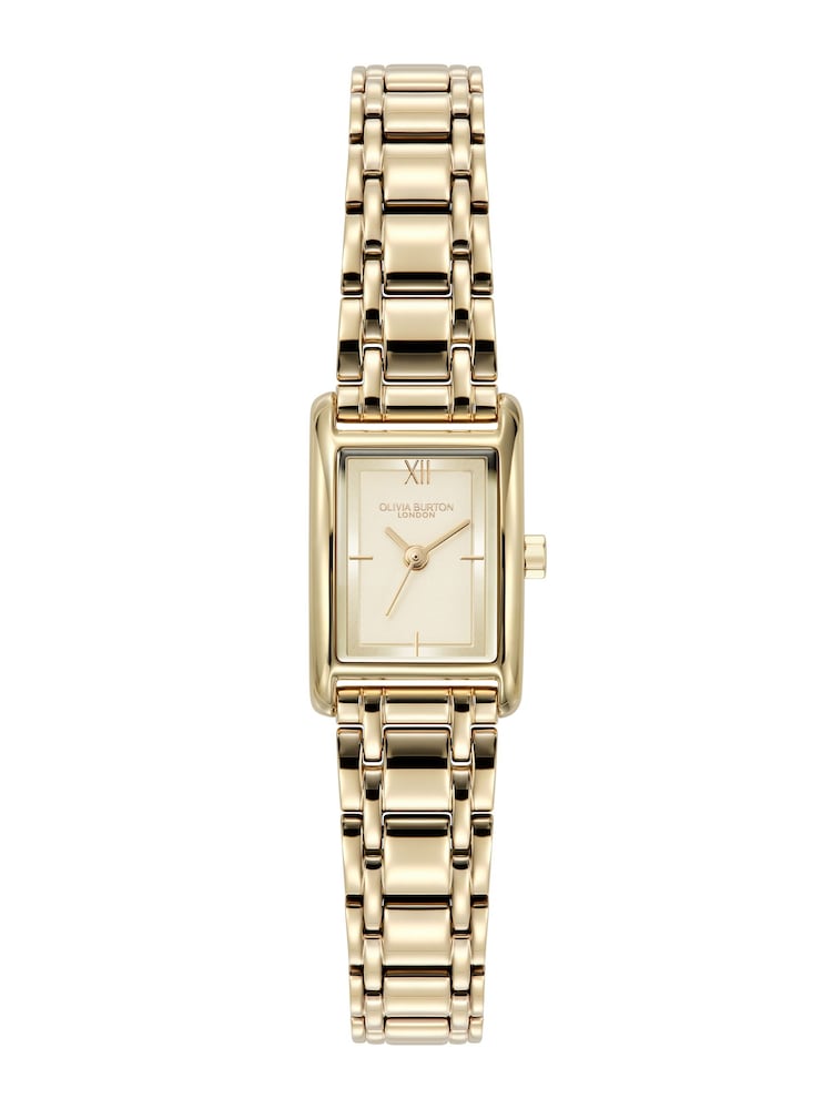 Olivia Burton Gold Tone 16x24mm Petit Grove Light IP Watch - Image 1 of 9