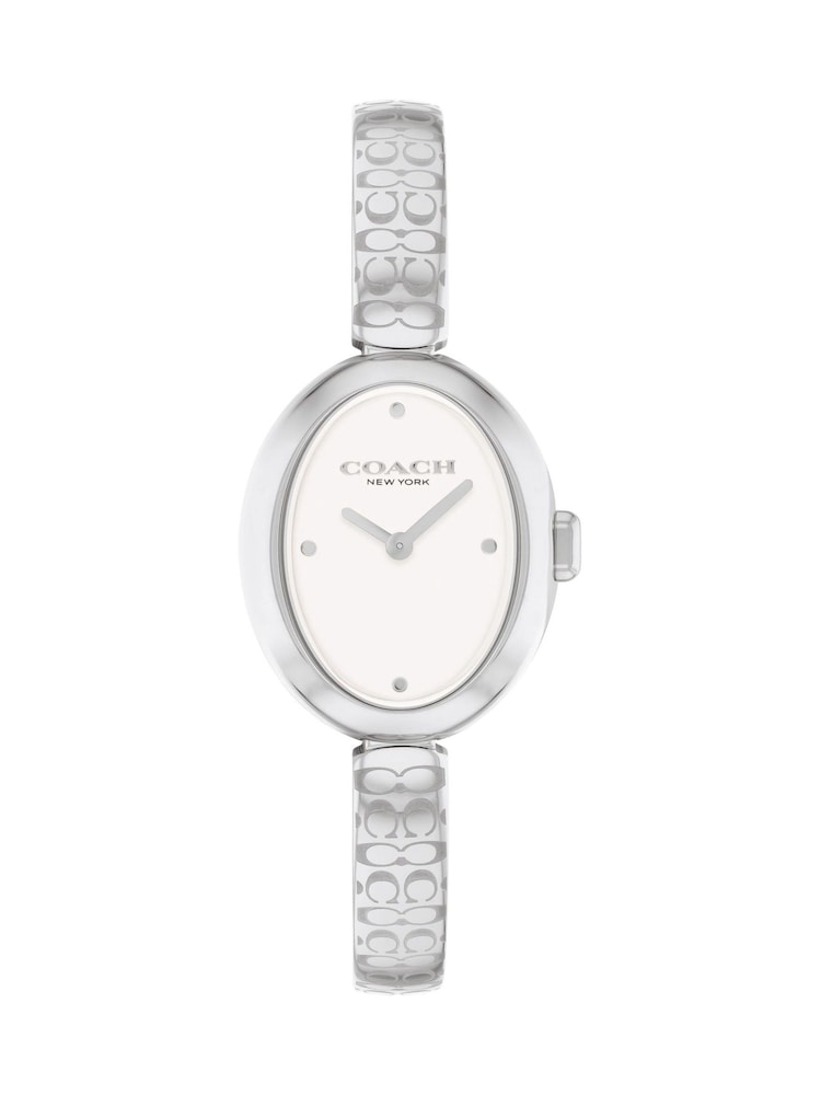 COACH Silver Sammy 22mm Oval Stainless Steel Bangle Watch - Image 2 of 4 COACH Silver Sammy 22mm Oval Stainless Steel Bangle Watch - Image 2 of 4