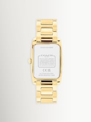 COACH Gold Tone Reese IP Crystal Bracelet Watch - Image 2 of 4