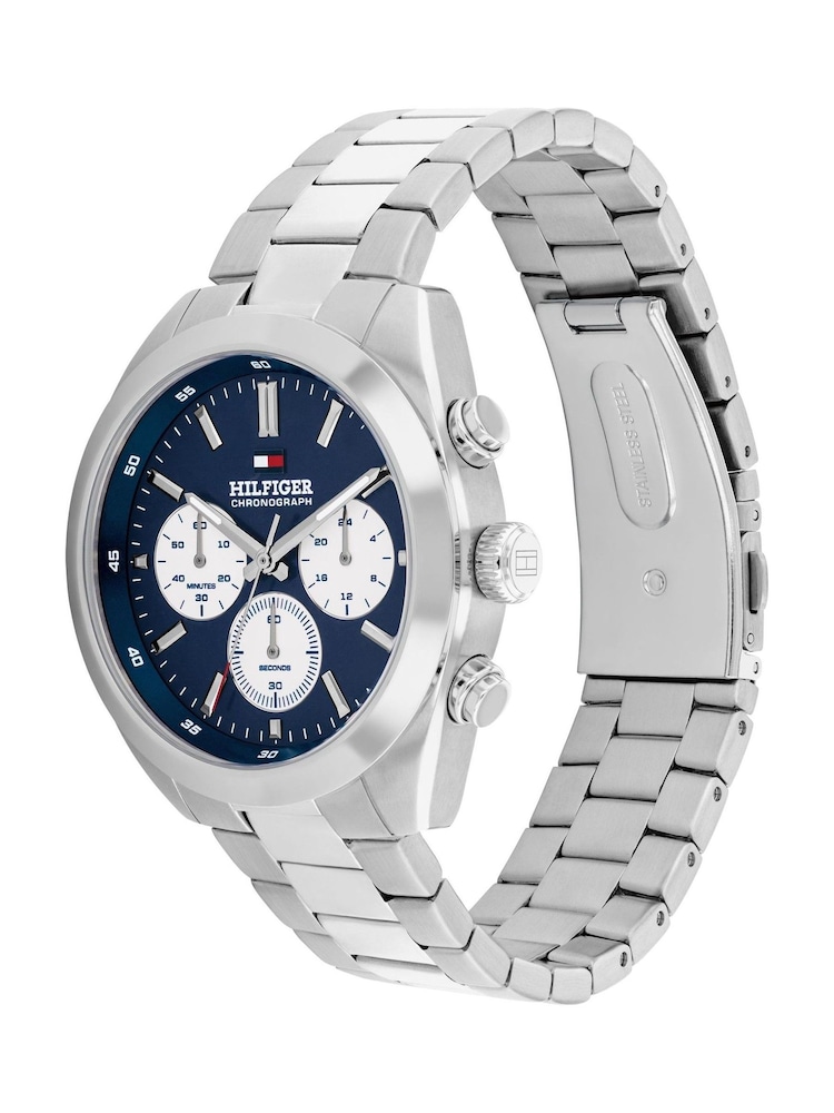 Tommy Hilfiger Silver Tone Men's Stainless Steel Bracelet Watch - Image 2 of 5