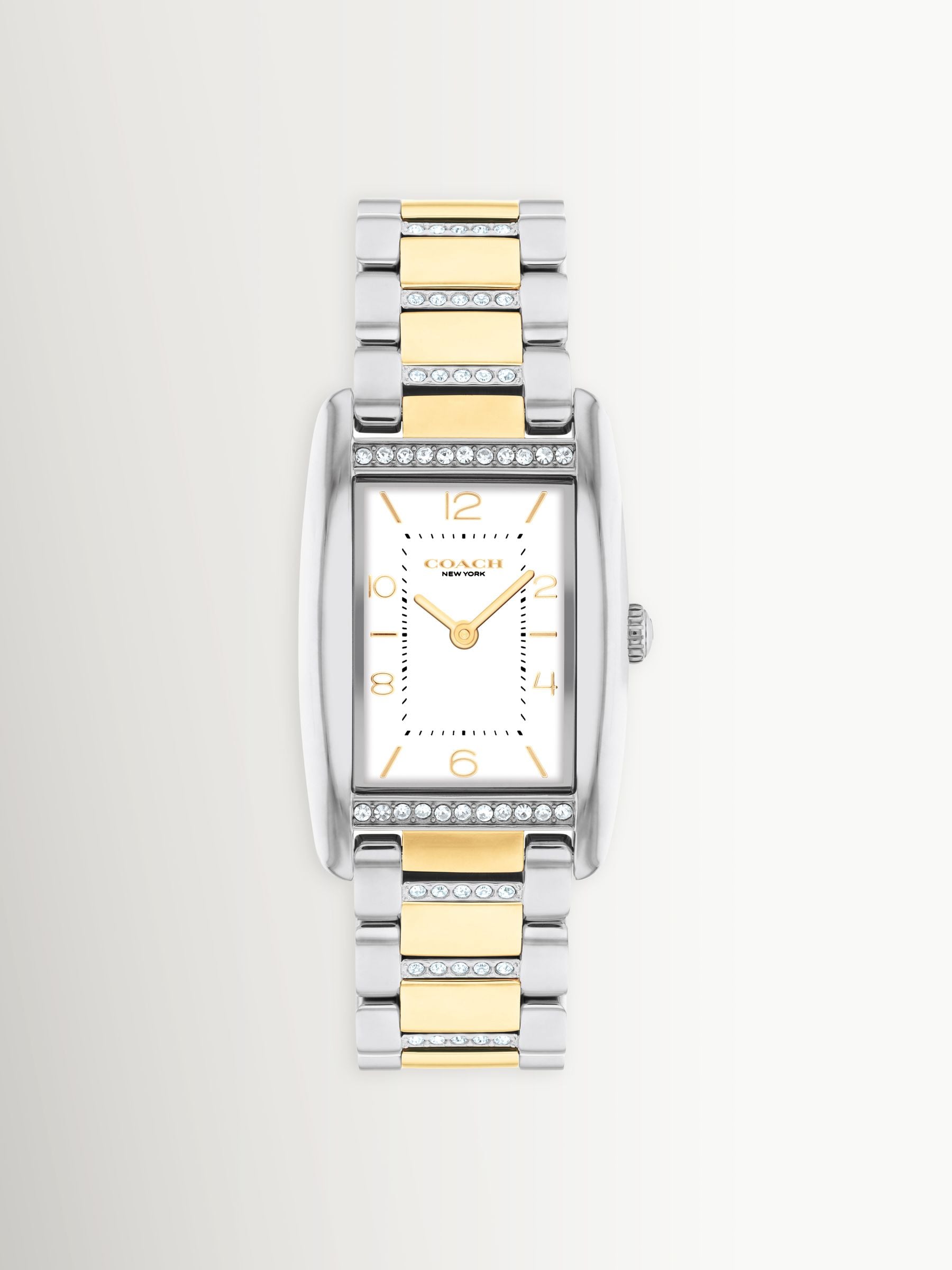 COACH Ladies Reese Stainless Steel and Gold IP Bracelet Watch, Two Tone, Women - Image 3