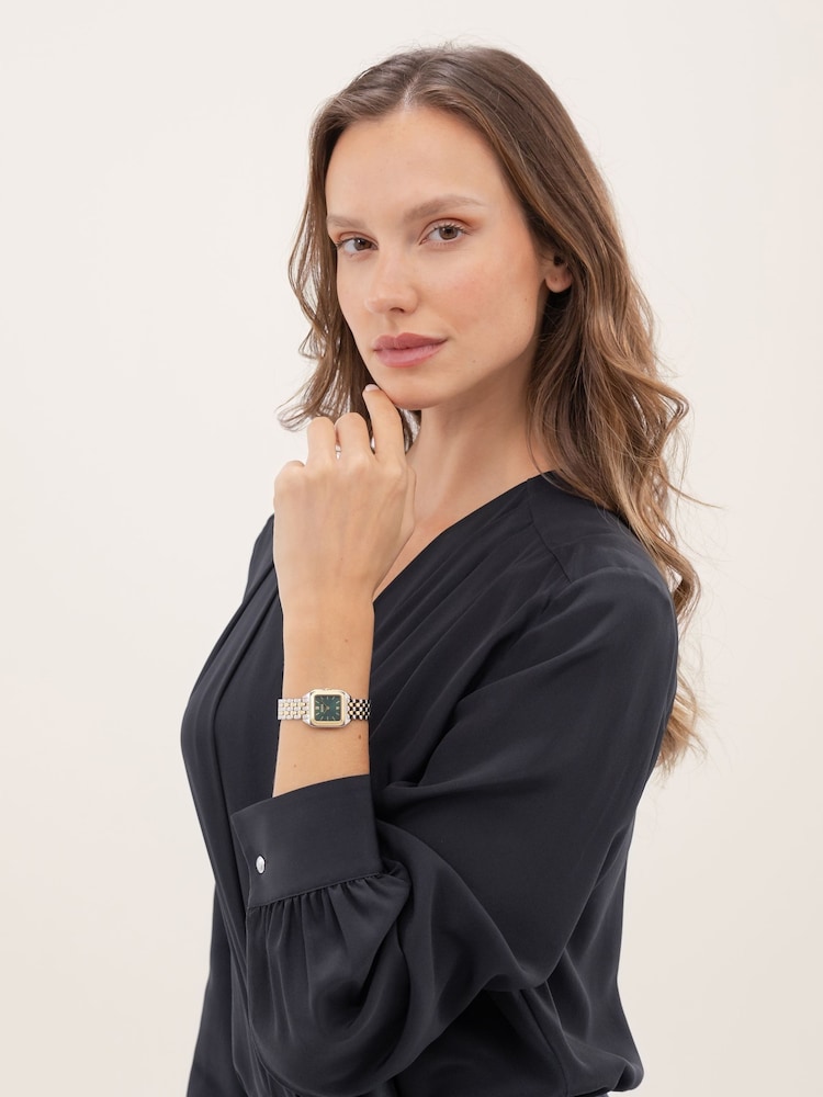 BOSS Gold Mae Petite Soft Square Two Tone Bracelet Watch - Image 1 of 2 BOSS Gold Mae Petite Soft Square Two Tone Bracelet Watch - Image 1 of 2