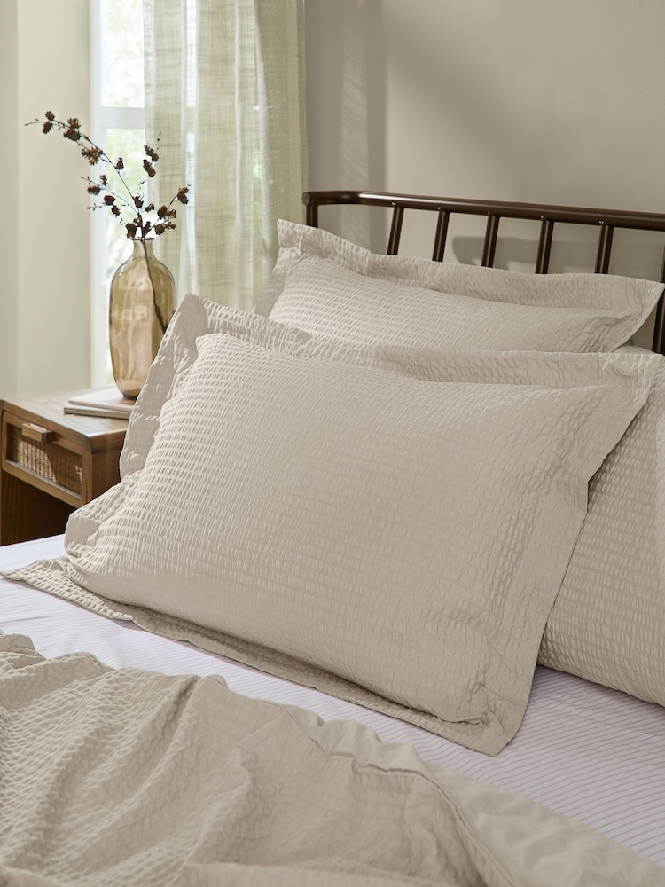 Yard Set of 2 Stone Hebden Cotton Seersucker Pillowcases - Image 1 of 1 Yard Set of 2 Stone Hebden Cotton Seersucker Pillowcases - Image 1 of 1