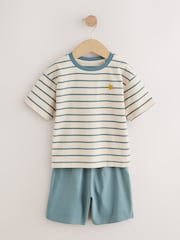 Yaşıl/Mavi/Oxra - Qısa Pijama 3 Paket (9ay-12il) - 12şəkildən 9 şəkil