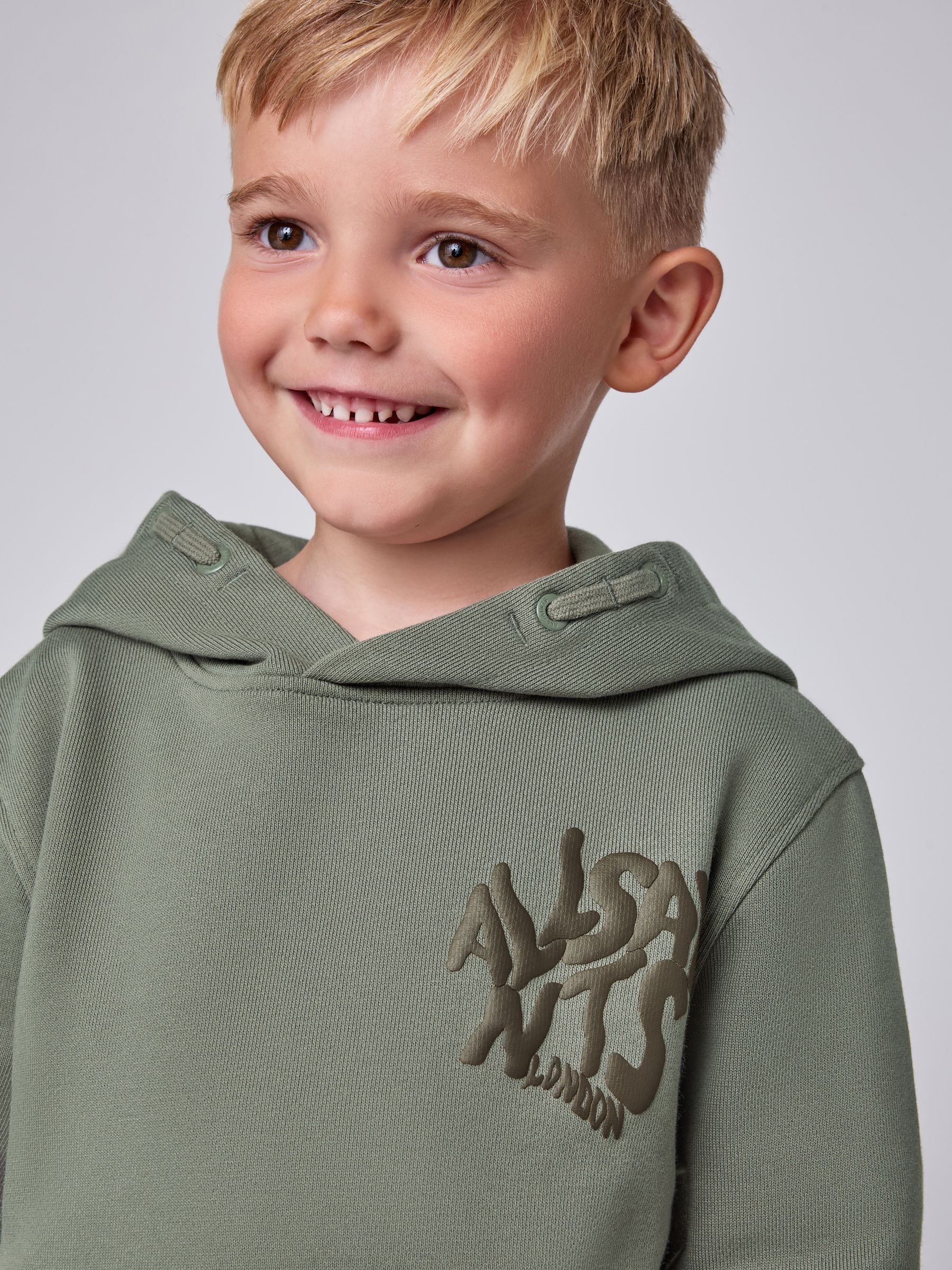 smALLSAINTS Green Orlando Oversized Pullover Hoodie view 1