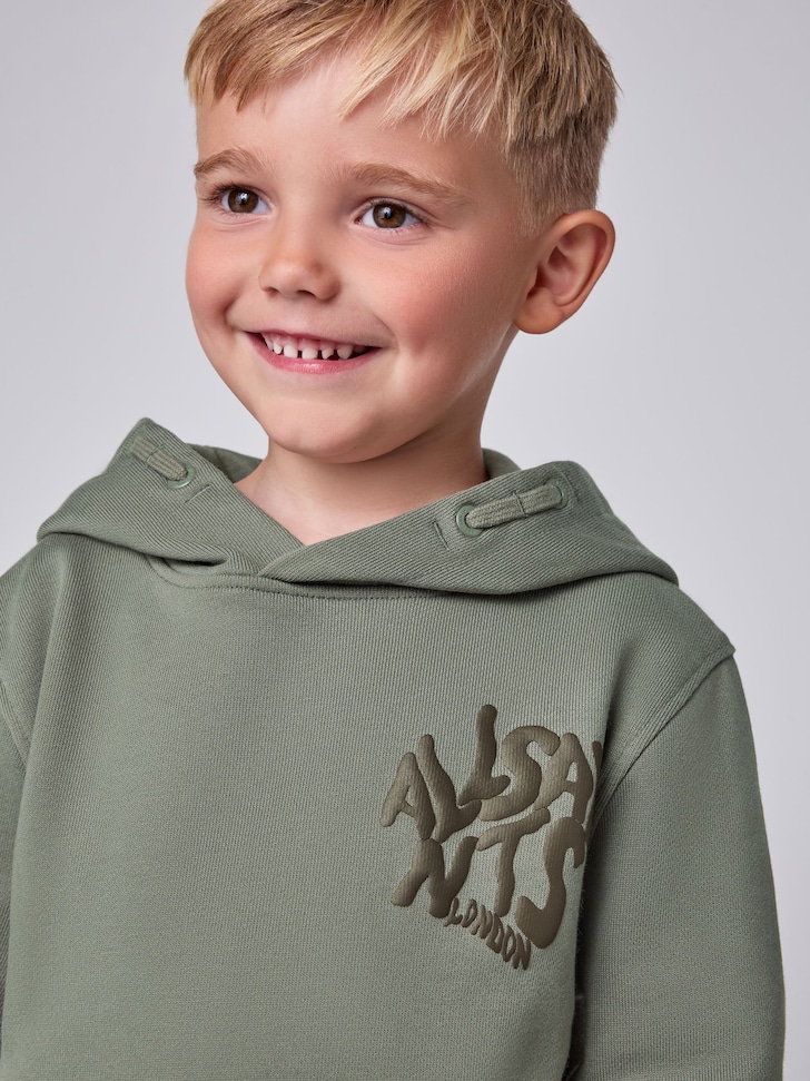 smALLSAINTS Green Orlando Oversized Pullover Hoodie