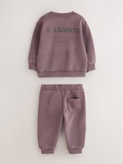 smALLSAINTS Washed Brown Underground Oversized Sweatshirt and Joggers Set - Image 10 of 15