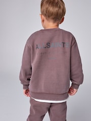 smALLSAINTS Washed Brown Underground Oversized Sweatshirt and Joggers Set - Image 3 of 15