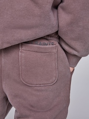 smALLSAINTS Washed Brown Underground Oversized Sweatshirt and Joggers Set - Image 8 of 15