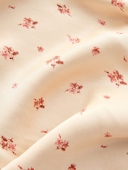 Cream/Pink Floral Satin Maxi Skirt With Lace - Image 3 of 3