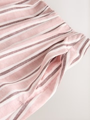 Raya rosa - Falda larga de mezcla de lino y algodón de N. Premium - Imagen 6 de 7