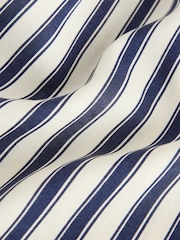 Navy/Ecru Stripe Midi Skirt With Linen - Image 6 of 7