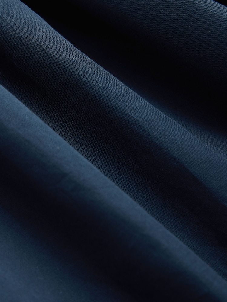 Navy Cotton Poplin Drop Waist Midi Skirt - Image 7 of 7 Navy Cotton Poplin Drop Waist Midi Skirt - Image 7 of 7