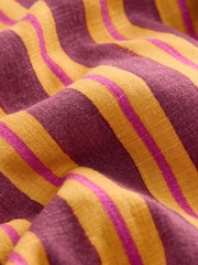 Оранжевый/коричневый в полоску - Linen Blend Mini Sarong - Изображение 7 7