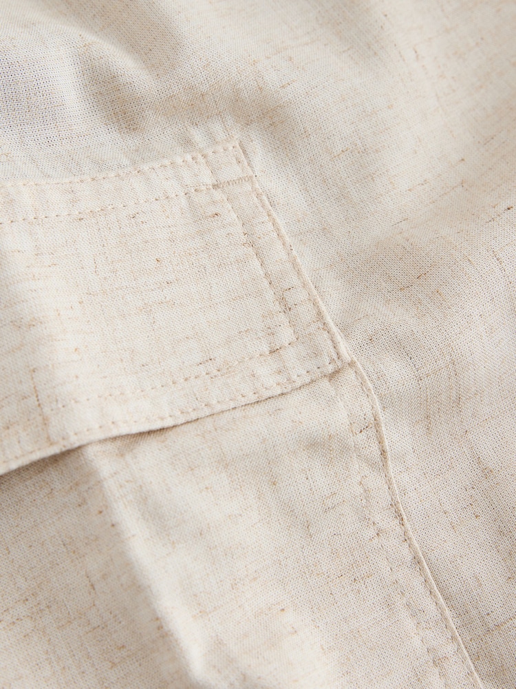 Stone Pull On Mini Skirt With Pockets And Linen - Image 8 of 8