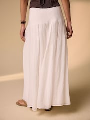 Ecru Pleated Midi Skirt - Image 4 of 4