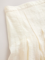 Ecru Pleated Midi Skirt - Image 7 of 8