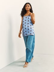 Blue/Chocolate Spot - كاميسول ساتان - صورة 3 من 8