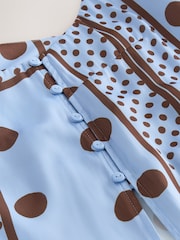 Blue/Chocolate Spot - كاميسول ساتان - صورة 7 من 8