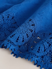 Blue Crochet Trim Maxi Skirt - Image 2 of 3
