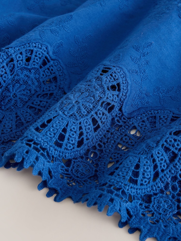Blue Crochet Trim Maxi Skirt - Image 2 of 3