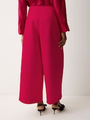 Jigsaw Pink Satin Volume Cropped Trousers - Image 3 of 7