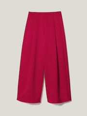 Jigsaw Pink Satin Volume Cropped Trousers - Image 7 of 7