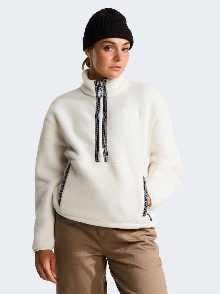 The North Face White Fleeski 1/4 Zip Fleece - Image 1 of 5 The North Face White Fleeski 1/4 Zip Fleece - Image 1 of 5