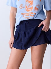 Navy Pull On Mini Skirt - Image 4 of 7