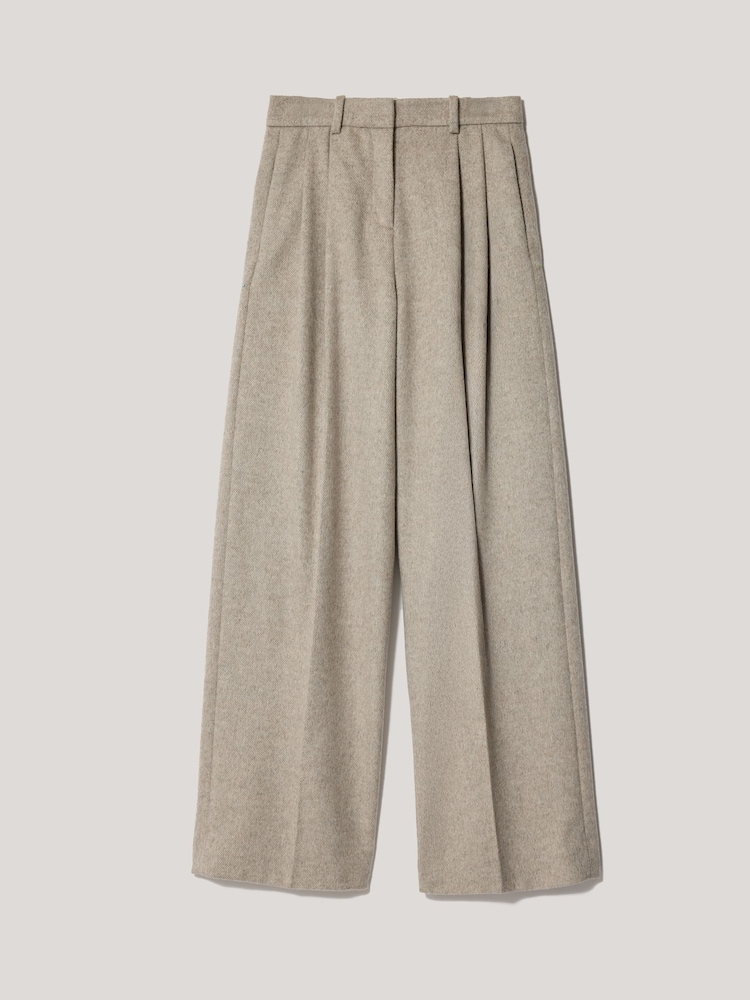 Jigsaw Brown Nik Wool Melange Trousers - Image 7 of 7